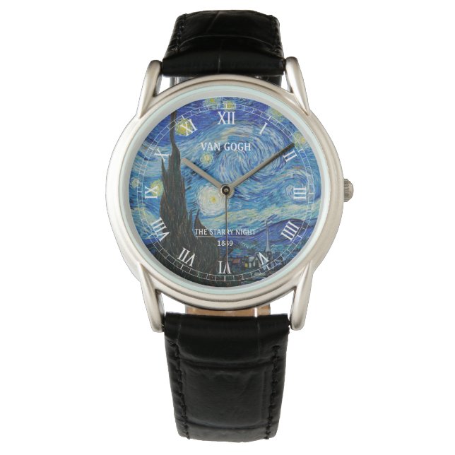 Van Gogh's Starry Night Watch Armbandsur (Framsida)