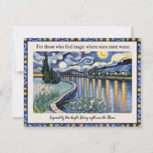 Van Goghs stjärnklara natt Rhone Konst Inspirerad Vykort
