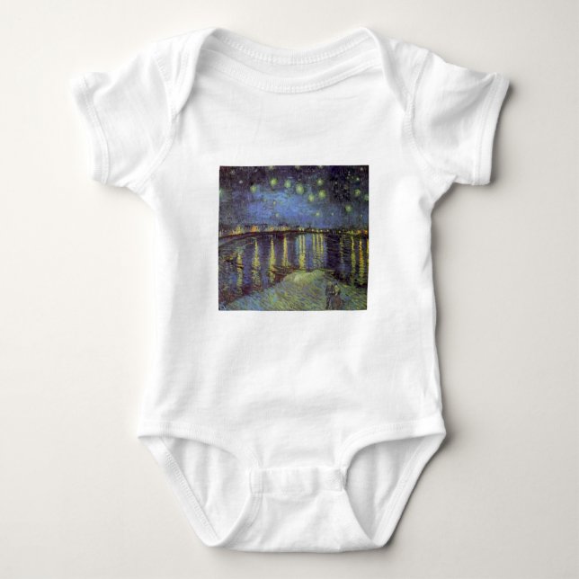 Van Goghs stjärnnatt-målning Tee (Framsida)