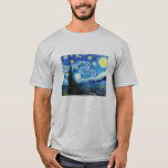 Van Goghs Stjärnnatten T Shirt<br><div class="desc">Stjärnnatten av Vincent Van Gogh (1889)</div>