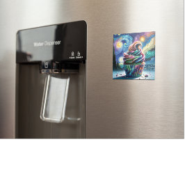 Van Gogh's Stollig: Cupcoa Cosmos Magnet