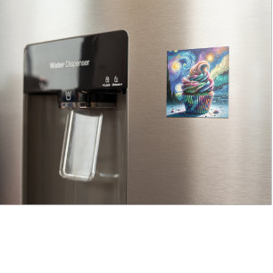 Van Gogh's Stollig: Cupcoa Cosmos Magnet