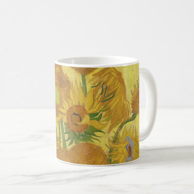 Van Gogh's Sunblommor Kaffemugg (Framsida höger)
