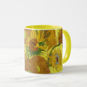 Van Gogh's Sunblommor Vintage Fine Art Mugg
