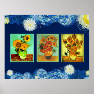 Van Gogh's Sunwers Series Poster