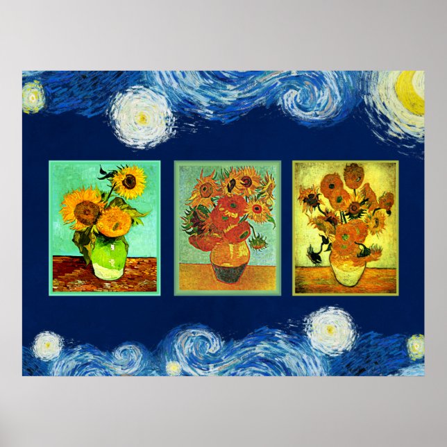 Van Gogh's Sunwers Series Poster (Framsidan)