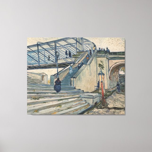 Van Gogh's Trinquetaille Bridge, Arles (1888) Canvastryck (Framsida)