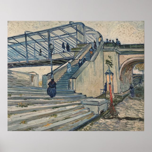Van Gogh's Trinquetaille Bridge, Arles (1888) Poster (Framsidan)