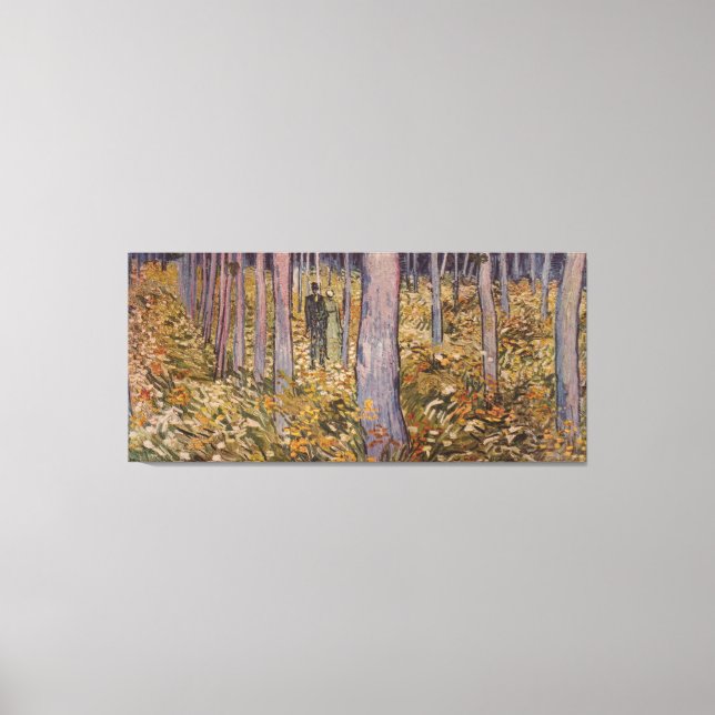 Van Gogh's "Undergrowth with Two Figurer" (1890) Canvastryck (Framsida)