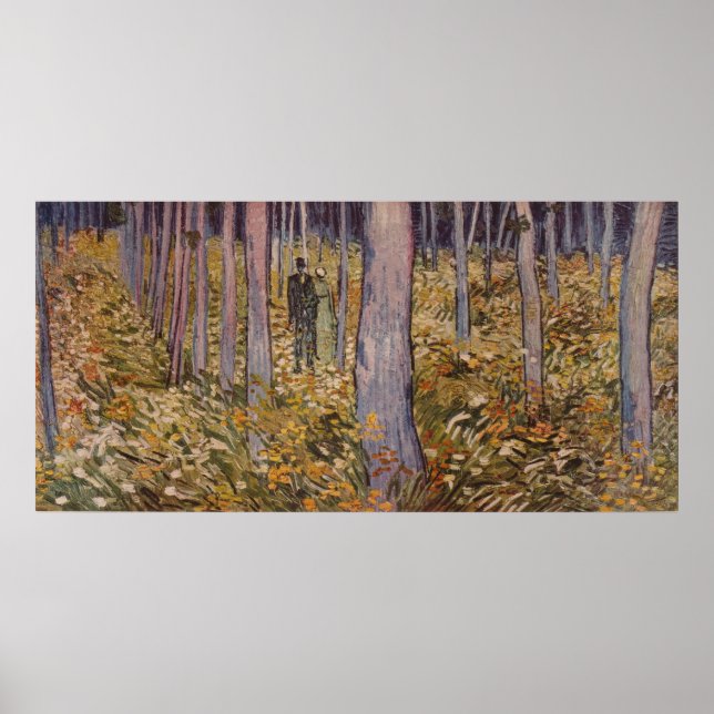 Van Gogh's "Undergrowth with Two Figurer" (1890) Poster (Framsidan)