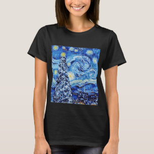 Van Gough Starry Night - White jul T-Shirt