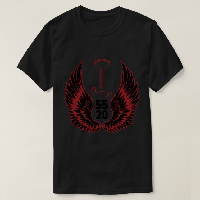 Van Halen 5520 Guitar Black T Shirt (Design framsida)