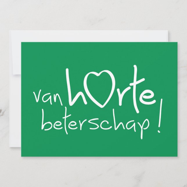 Van harte beterschap ! kort (Framsida)