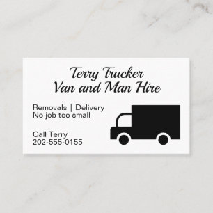 Van Hire Repair Delivery Transport Visitkort