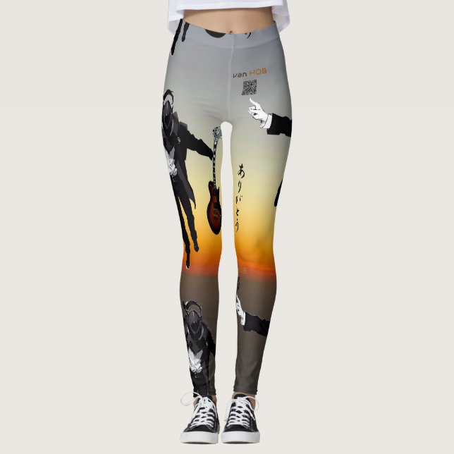 van HOB, leggings, Guitar Fan, Sunset, Leggings (Framsida)