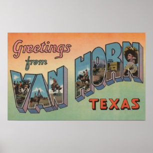 Van Horn, Texas - Large Brev Scenes Poster