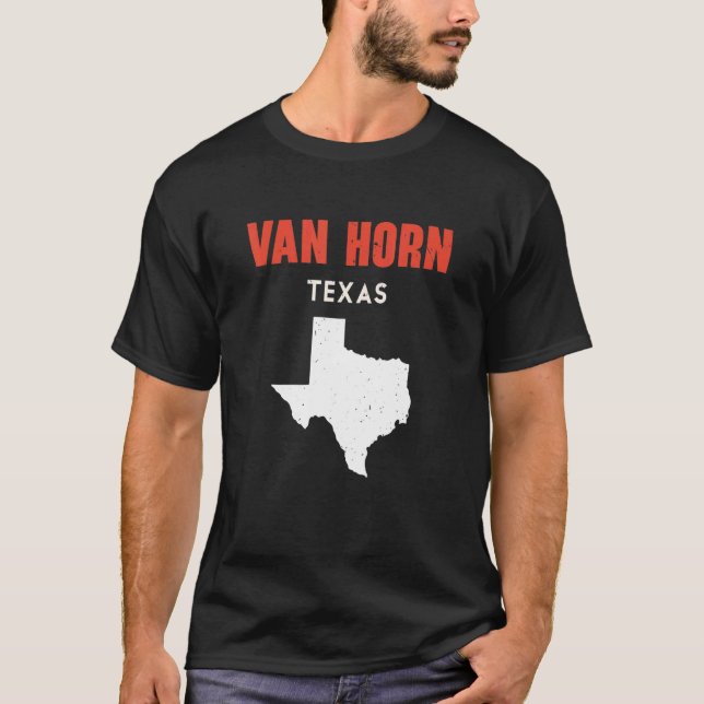 Van Horn Texas USA State America Travel Texas T Shirt (Framsida)