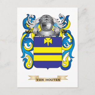 Van Houten Family Crest (Jackande av Arm) Vykort