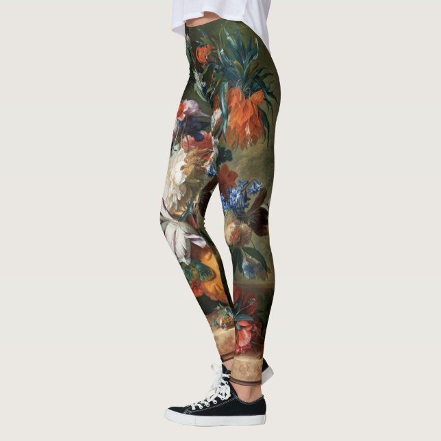 Van Huysum's Bouquet of Flowers Art leggings (Vänster)