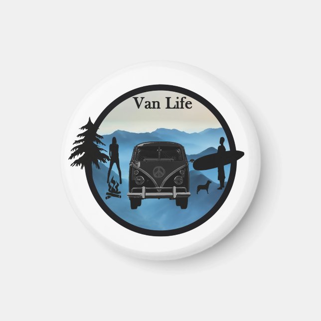 Van Life äventyr Magnet (Framsidan)