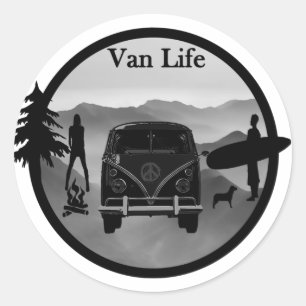 Van Life äventyr Runt Klistermärke