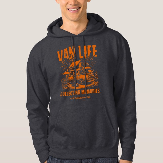 Van Life Äventyr Samla minnen Hoodie (Framsida)