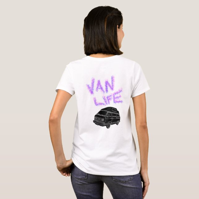 Van Life camper van T Shirt (Hel baksida)