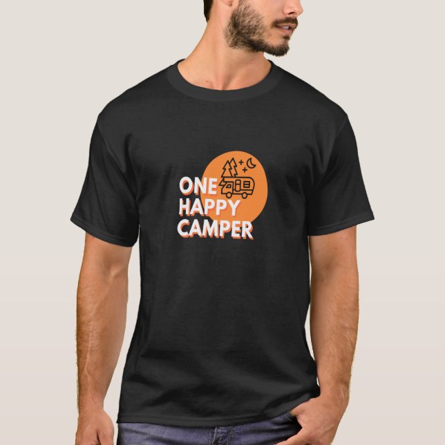 Van Life Camping Camper Travel Bus Nature Adventur T Shirt (Framsida)