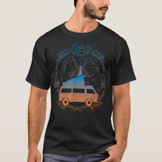 Van Life Design - Vanagon Van Buss Dipper Campfire T Shirt
