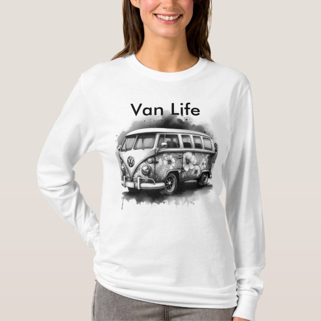 Van Life Long sleeve T Shirt (Framsida)