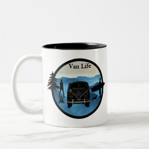 Van Life och äventyr Två-Tonad Mugg