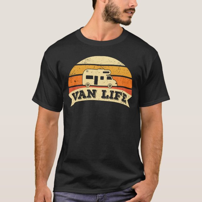 Van Life Rv Camping Camper Caravan Motorhome Prese T Shirt (Framsida)