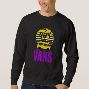 Van Life Sol Surfer Girl Vanlife är bara en flicka Lång Ärmad Tröja
