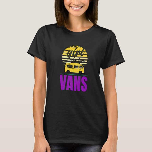 Van Life Sol Surfer Girl Vanlife är bara en flicka T Shirt (Framsida)