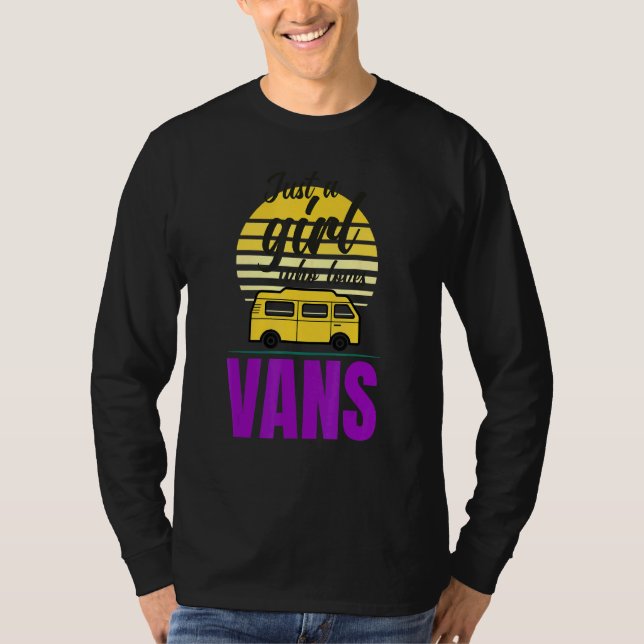Van Life Sol Surfer Girl Vanlife är bara en flicka T Shirt (Framsida)