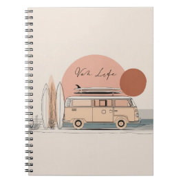 Van Life Surf Van – Retro Beach Camper Aesthetic Anteckningsbok