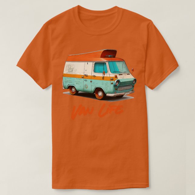 Van Life Thrift Stil Retro Design T Shirt (Design framsida)