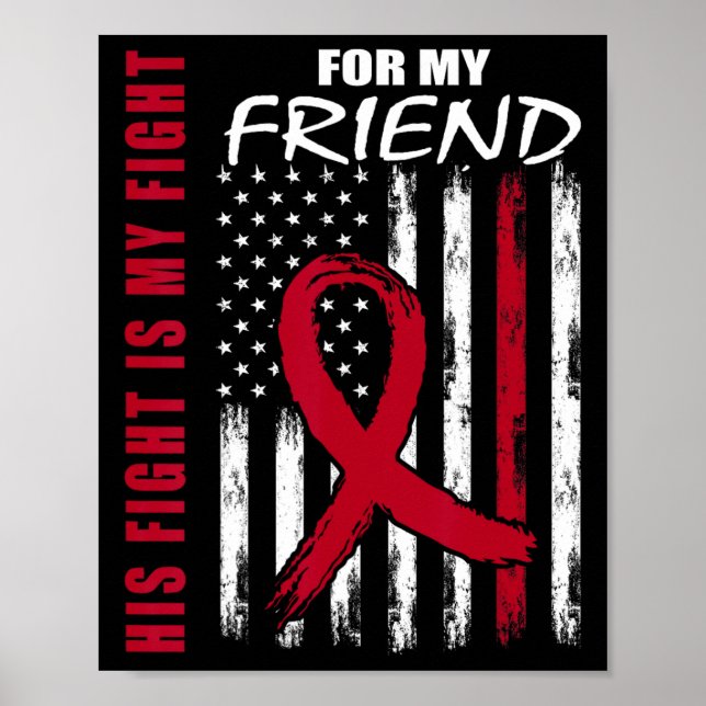 Vän Multipelt Myelom Medvetenhet Amerikansk Flagga Poster (Framsidan)