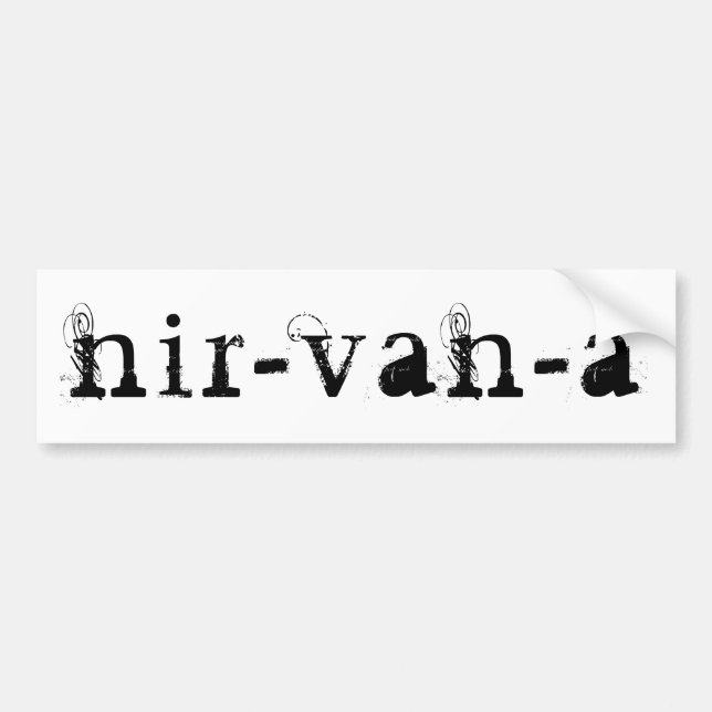 Van namn resecamper ord play nirvana nir-van-a bildekal (Framsidan)