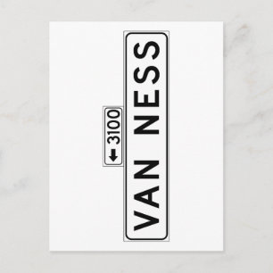 Van Ness Ave., San Francisco Street Sign Vykort