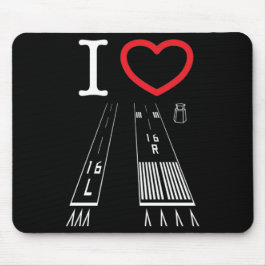 Van Nuys Airport Runways 16L och 16R - Mousepad Musmatta