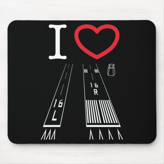 Van Nuys Airport Runways 16L och 16R - Mousepad Musmatta (Framsidan)