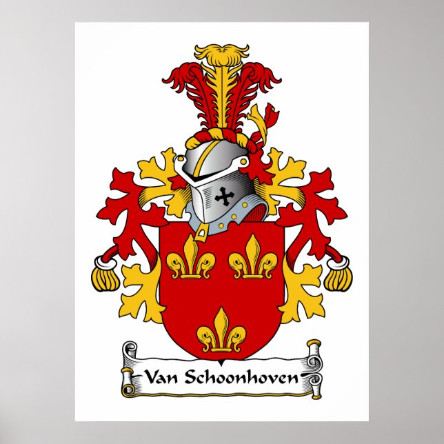 Van Schoonhoven Family Crest Poster (Framsidan)