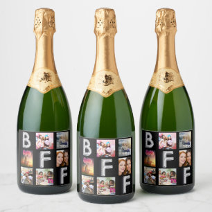 Vän svart silver fotokollage BFF