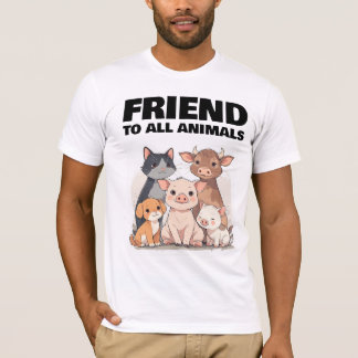 VÄN TILL ALLA DJUR VEGAN  T SHIRT