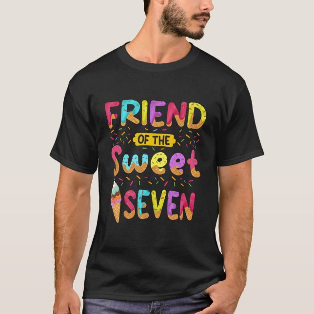 Vän till de söta sju 7:e glasspyrén t shirt (Framsida)