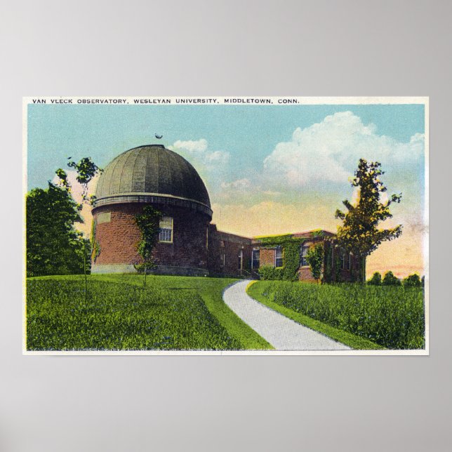 Van Vleck Observatory of Wesleyan Universiteten Poster (Framsidan)