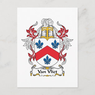 Van Vliet Family Crest Vykort
