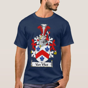 Van Vliet Jackar om Arm Family Crest T Shirt