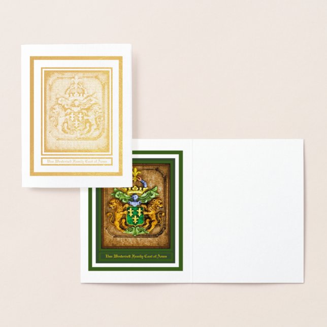 Van Westervelt Jackar Arm Foil Note Card Folierat Kort (Display)